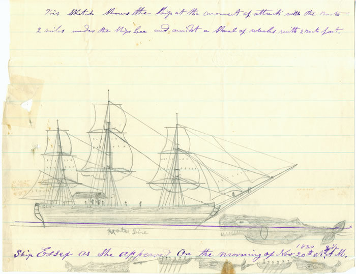 File:A whale striking the Essex - sketch by Thomas Nickerson.jpg