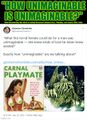 How Unimaginable is Unimaginable? is a short documentary film about an unholy threesome between Eros, Thanatos, and various Elder Gods.