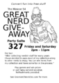 2019: The Minicon 54 Great Nerd Giveaway begins. By the end of Minicon 54, hundreds of nerd items will have found new homes, generating an abundance of fun in the process.