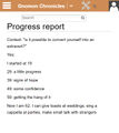 Progress report.